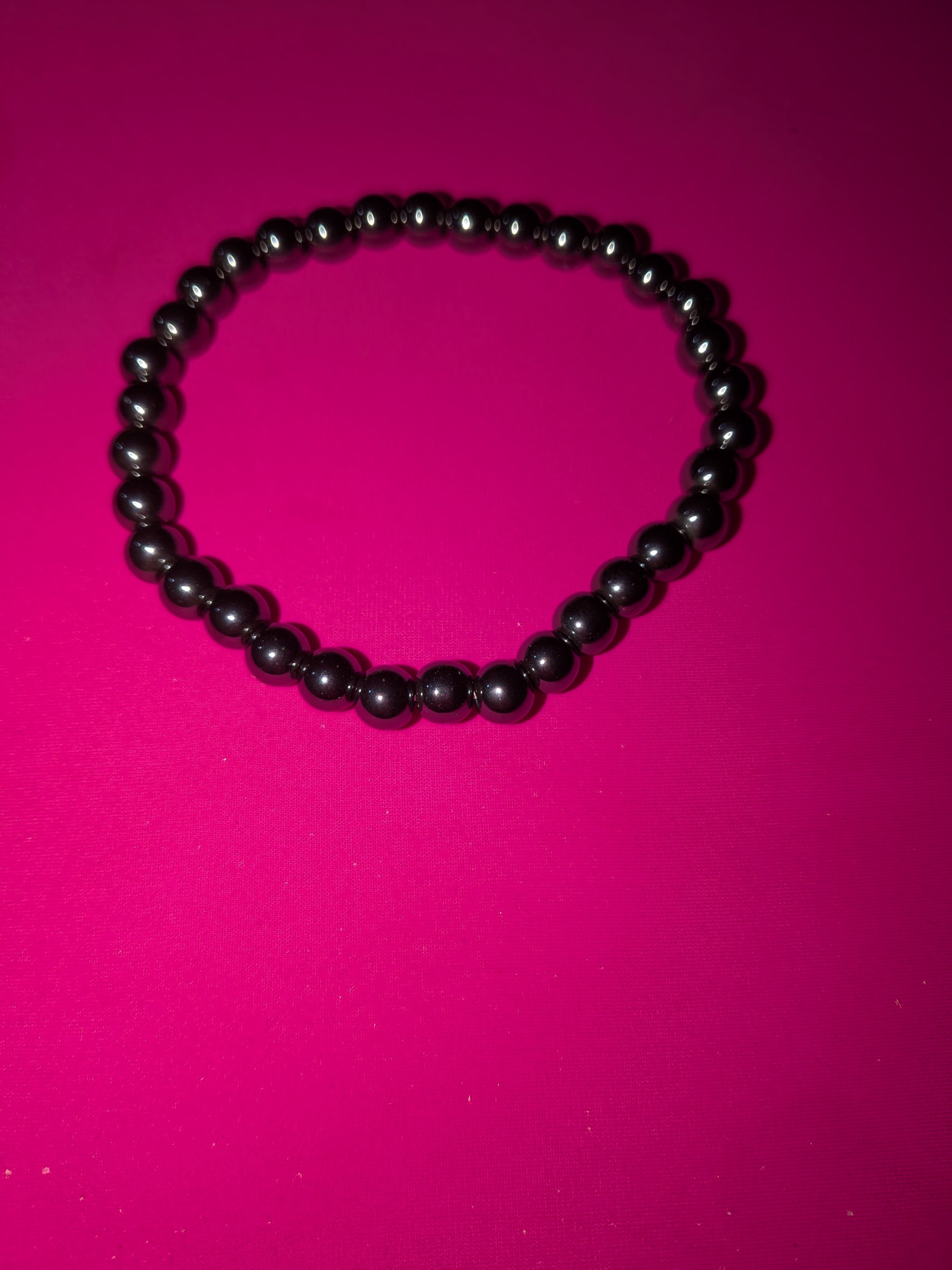 Hematite bead bracelet