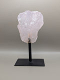 Rose Quartz Geode on a stand
