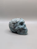 Moss agate skull