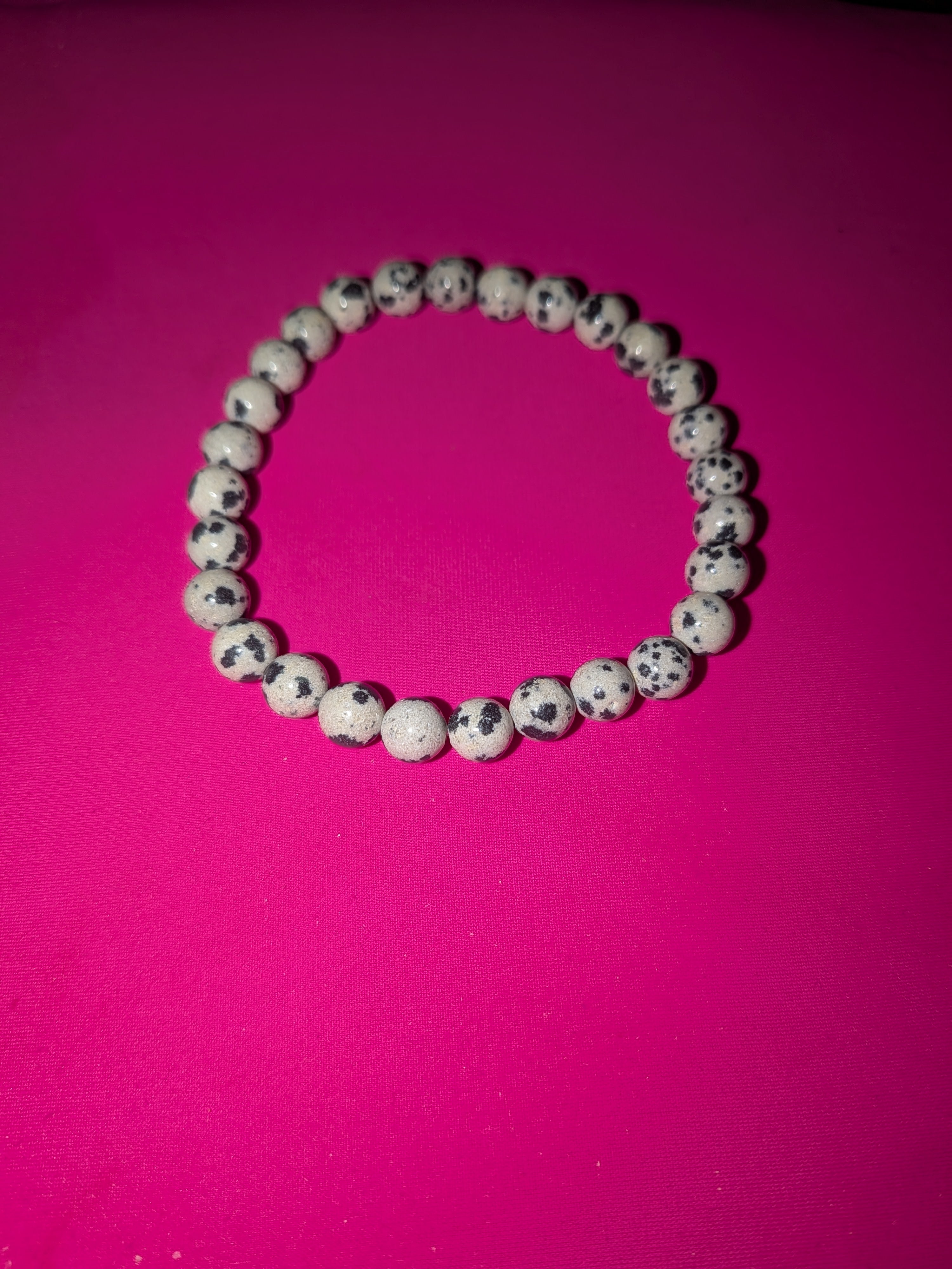 Dalmatian Jasper bead bracelet