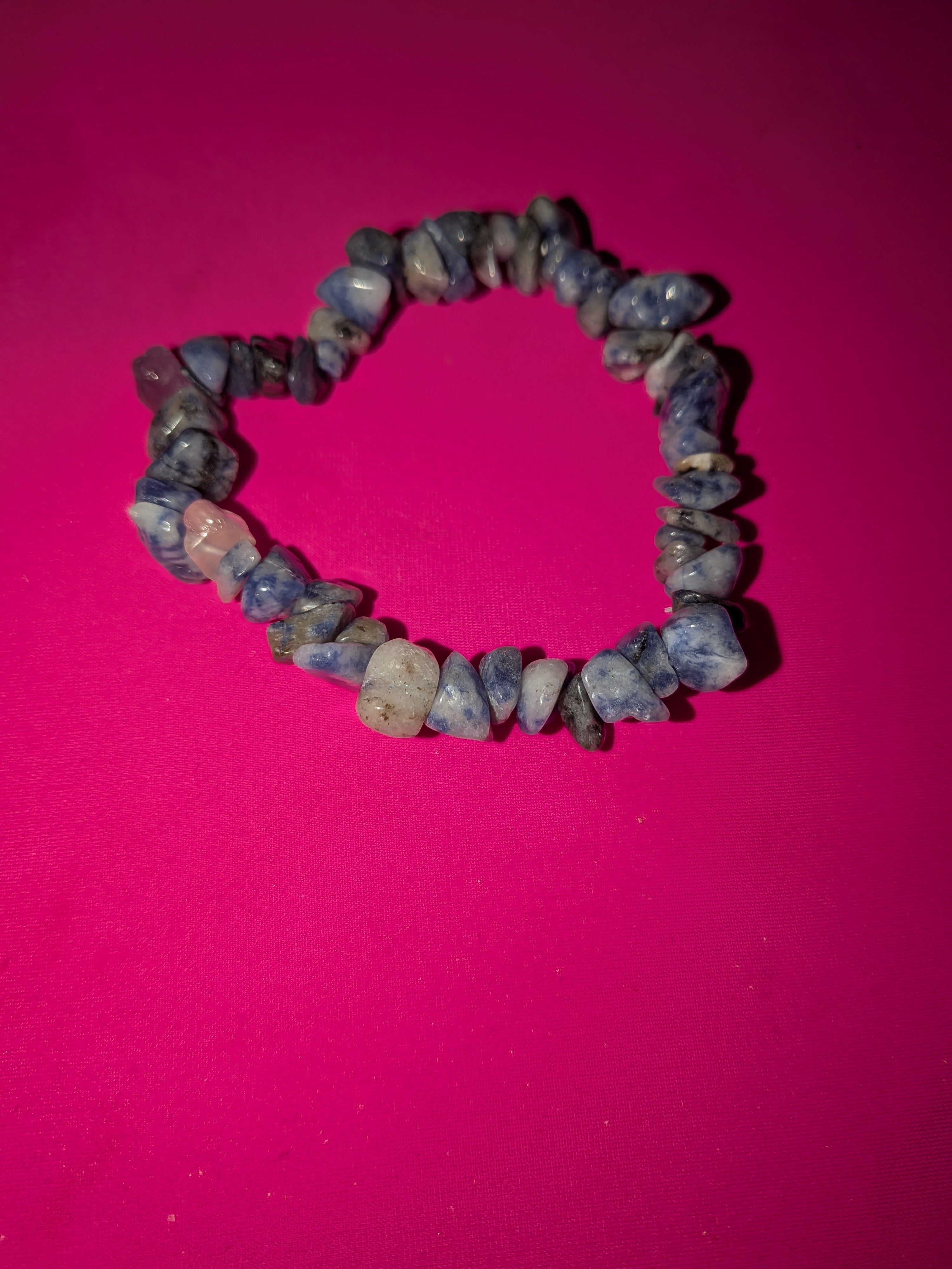 Sodalite chip bracelet