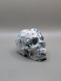 Moss Agate Druzy Skull